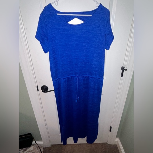 Talbots Dresses & Skirts - Talbots Blue Drawstring Maxi dress size 1X